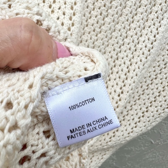 MISA matching set: crochet cream bra top and midi skirt XS - Picture 6 of 8